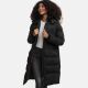 Marikoo Schneesternchen ladies long winter hooded quilted jacket Schw.-Gr.S