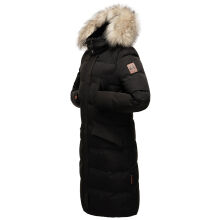Marikoo Schneesternchen ladies long winter hooded quilted jacket Schw.-Gr.M