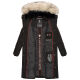 Marikoo Schneesternchen ladies long winter hooded quilted jacket Schw.-Gr.XL
