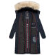 Marikoo Schneesternchen ladies long winter hooded quilted jacket Navy-Gr.XL