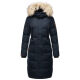 Marikoo Schneesternchen ladies long winter hooded quilted jacket Navy-Gr.XL