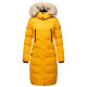 Marikoo Schneesternchen ladies long winter hooded quilted jacket Gelb-Gr.XL