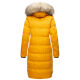 Marikoo Schneesternchen ladies long winter hooded quilted jacket Gelb-Gr.XL