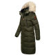 Marikoo Schneesternchen ladies long winter hooded quilted jacket Olive-Gr.XL