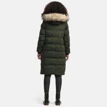 Marikoo Schneesternchen ladies long winter hooded quilted jacket Olive-Gr.XXL