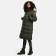 Marikoo Schneesternchen ladies long winter hooded quilted jacket Olive-Gr.XXL