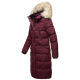 Marikoo Schneesternchen ladies long winter hooded quilted jacket Wein-Gr.M