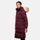 Marikoo Schneesternchen ladies long winter hooded quilted jacket Wein-Gr.XXL