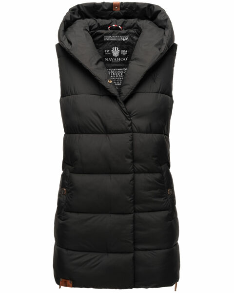 Navahoo Madilynaa Damen Winter Weste mit Steppung Schwarz XXL - Gr. 44