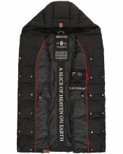 Navahoo Madilynaa Damen Winter Weste mit Steppung Schwarz XXL - Gr. 44