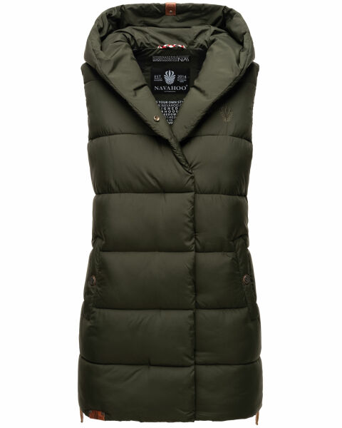Navahoo Madilynaa ladies winter vest with quilting Dark-Olive-Gr.XS
