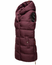 Navahoo Madilynaa Damen Winter Weste mit Steppung Weinrot XS - Gr. 34