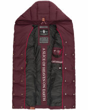 Navahoo Madilynaa Damen Winter Weste mit Steppung Weinrot XS - Gr. 34