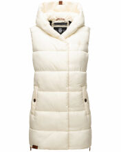 Navahoo Madilynaa Damen Winter Weste mit Steppung Offwhite XXL - Gr. 44