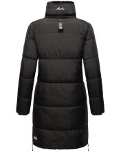 Marikoo Streliziaa Damen lange Winter Steppjacke Fellkragen Schwarz-Gr.XS