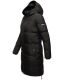 Marikoo Streliziaa Damen lange Winter Steppjacke Fellkragen Schwarz-Gr.XS