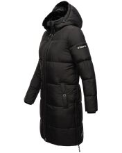 Marikoo Streliziaa Damen lange Winter Steppjacke Fellkragen Schwarz-Gr.XL