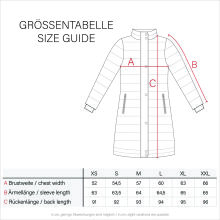 Marikoo Streliziaa Damen lange Winter Steppjacke Fellkragen Schwarz-Gr.XL