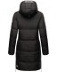 Marikoo Streliziaa Damen lange Winter Steppjacke Fellkragen Schwarz-Gr.XL