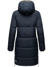 Marikoo Streliziaa Damen lange Winter Steppjacke Fellkragen Navy-Gr.XS