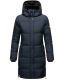 Marikoo Streliziaa Damen lange Winter Steppjacke Fellkragen Navy-Gr.XS