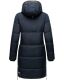 Marikoo Streliziaa Damen lange Winter Steppjacke Fellkragen Navy-Gr.XS