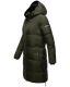 Marikoo Streliziaa Damen lange Winter Steppjacke Fellkragen Dark-Olive-Gr.XS