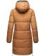 Marikoo Streliziaa Damen lange Winter Steppjacke Fellkragen Camel-Gr.XS