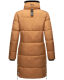 Marikoo Streliziaa Damen lange Winter Steppjacke Fellkragen Camel-Gr.XS