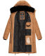 Marikoo Streliziaa Damen lange Winter Steppjacke Fellkragen Camel-Gr.XS