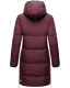 Marikoo Streliziaa ladies long winter quilted jacket fur collar Weinrot-Gr.XS