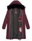 Marikoo Streliziaa ladies long winter quilted jacket fur collar Weinrot-Gr.XS