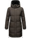 Marikoo Streliziaa Damen lange Winter Steppjacke Fellkragen Anthrazit-Gr.XS