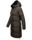Marikoo Streliziaa Damen lange Winter Steppjacke Fellkragen Anthrazit-Gr.XS