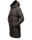 Marikoo Streliziaa Damen lange Winter Steppjacke Fellkragen Anthrazit-Gr.XS