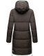 Marikoo Streliziaa Damen lange Winter Steppjacke Fellkragen Anthrazit-Gr.XS
