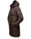 Marikoo Streliziaa ladies long winter quilted jacket fur collar Chocolate-Gr.XS