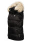Marikoo Eisflöckchen Damen Winter Steppweste mit Fellkragen Schwarz XL - Gr. 42
