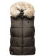 Marikoo Eisflöckchen ladies winter quilted vest with fur collar Anthrazit-Gr.XL