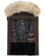 Marikoo Eisflöckchen ladies winter quilted vest with fur collar Anthrazit-Gr.XL