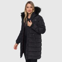 Navahoo Lotusblüte Princess ladies long winter quilted jacket Schwarz-Gr.XS