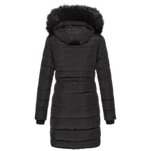Navahoo Lotusblüte Princess ladies long winter quilted jacket Schwarz-Gr.XS