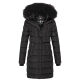 Navahoo Lotusblüte Princess ladies long winter quilted jacket Schwarz-Gr.S