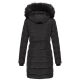 Navahoo Lotusblüte Princess ladies long winter quilted jacket Schwarz-Gr.S