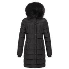 Navahoo Lotusblüte Princess ladies long winter quilted jacket Schwarz-Gr.M