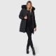 Navahoo Lotusblüte Princess ladies long winter quilted jacket Schwarz-Gr.M