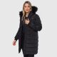 Navahoo Lotusblüte Princess ladies long winter quilted jacket Schwarz-Gr.XL