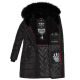 Navahoo Lotusblüte Princess ladies long winter quilted jacket Schwarz-Gr.XL