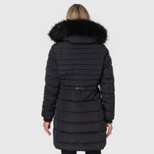 Navahoo Lotusblüte Princess Damen lange Winter Steppjacke Schwarz-Gr.XXL