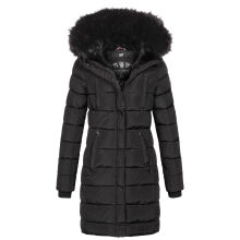 Navahoo Lotusblüte Princess Damen lange Winter Steppjacke Schwarz-Gr.XXL